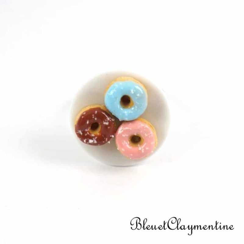 bague donuts polymère fimo