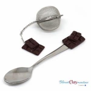 Boule à thé et cuillère – Ensemble tablette de chocolat